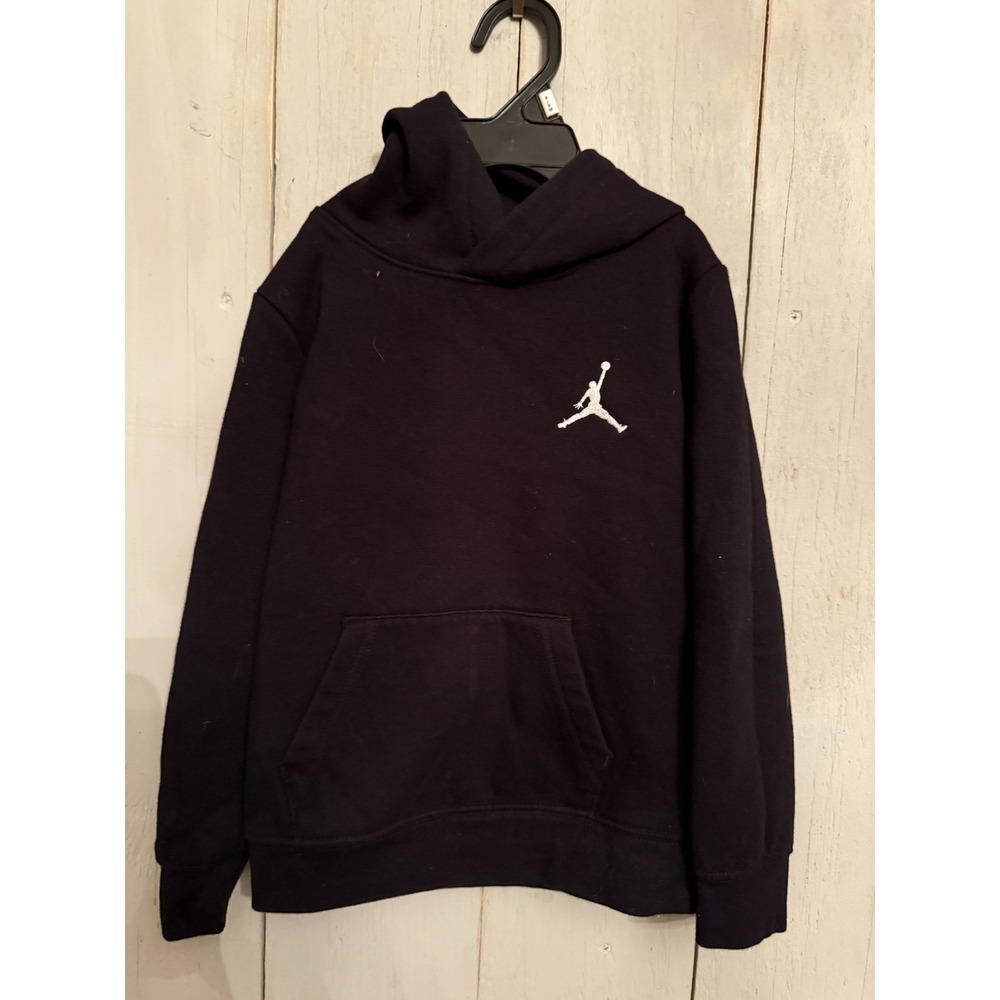 Nike Air Jordan Jumpman Sweatshirt Boys Sz-4 Black Hoodie Crewneck